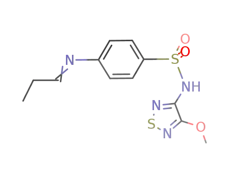 Molecular Structure of 1246736-21-9 (3-(4'-ethylazomethinobenzene sulphonamide)-4-methoxy-1,2,5-thiadiazole)