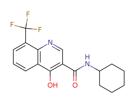 Molecular Structure of 114350-69-5 (4-Hydroxy-8-trifluoromethyl-quinoline-3-carboxylic acid cyclohexylamide)