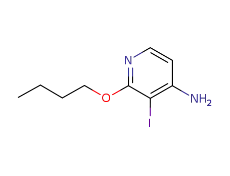 Molecular Structure of 868997-85-7 (4-PyridinaMine, 2-butoxy-3-iodo-)