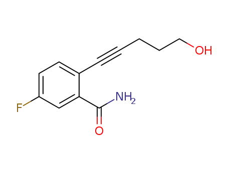 5-fluoro-2-(5-hydroxypent-1-ynyl)benzamide