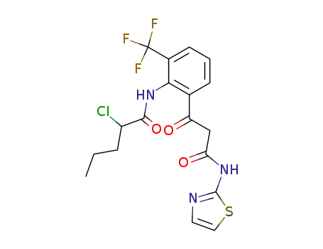 2-Chloro-pentanoic acid {2-[2-(thiazol-2-ylcarbamoyl)-acetyl]-6-trifluoromethyl-phenyl}-amide