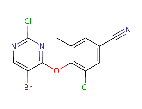4-(5-bromo-2-chloro-pyrimidin-4-yloxy)-3-chloro-5-methyl-benzonitrile