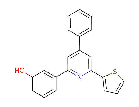 Molecular Structure of 1227851-70-8 (3-(4-phenyl-6-(thiophen-2-yl)pyridin-2-yl)-phenol)