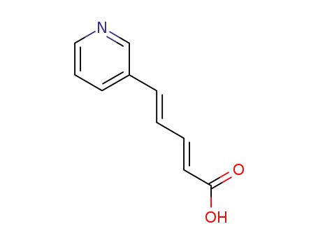 Molecular Structure of 118420-15-8 (5-(pyridin-3-yl)-2,4-pentadieneoic acid)
