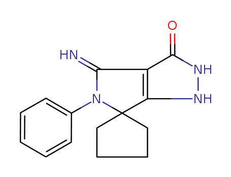 spiro[cyclopentanyl-1',2-(5-imino-1-phenyl)pyrrolo(3,4-c)pyrazol(1H,2H)-5-one]