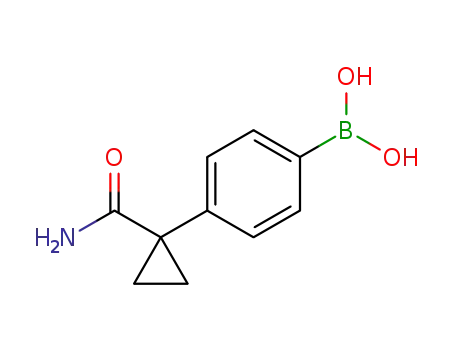 Molecular Structure of 1228183-00-3 (4-(1-carbaMoylcyclopropyl)phenylboronic acid)