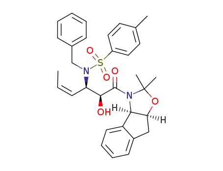 N-benzyl-N-{(1R)-1-(Z)-[(1S)-2-((3aR,8aS)-2,2-dimethyl-8,8a-dihydro-3aH-indeno[1,2-d]oxazol-3-yl)-1-hydroxy-2-oxoethyl]but-2-enyl}-4-methylbenzenesulfonamide