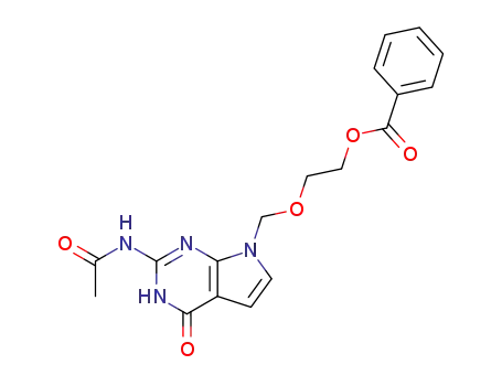 Benzoic acid 2-(2-acetylamino-4-oxo-3,4-dihydro-pyrrolo[2,3-d]pyrimidin-7-ylmethoxy)-ethyl ester