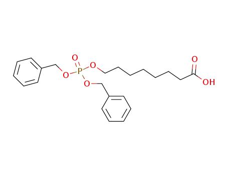 Molecular Structure of 153487-88-8 (8-bisbenzyloxyphosphinoyloxyoctanoic acid)