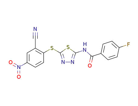N-[5-(2-cyano-4-nitrophenylthio)-1,3,4-thiadiazol-2-yl]-4-fluorobenzamide