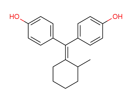 Molecular Structure of 29947-99-7 (Phenol,4-[(2-methylcyclohexylidene)methylene]bis- (9CI))