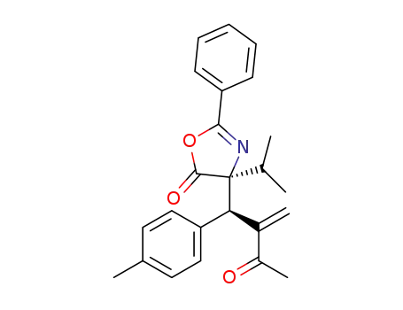 (S)-4-isorpopyl-4-((R)-2-methylene-3-oxo-1-p-tolylbutyl)-2-phenyloxazol-5(4H)-one