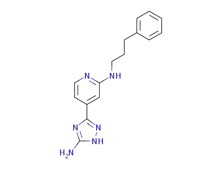 Molecular Structure of 98087-97-9 ([4-(5-Amino-1H-[1,2,4]triazol-3-yl)-pyridin-2-yl]-(3-phenyl-propyl)-amine)