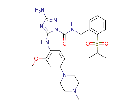 C<sub>25</sub>H<sub>34</sub>N<sub>8</sub>O<sub>4</sub>S