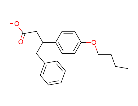 Molecular Structure of 345302-15-0 (3-(4-Butoxy-phenyl)-4-phenyl-butyric acid)