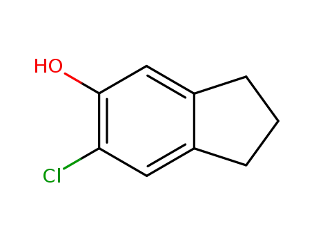 Molecular Structure of 90649-73-3 (5-Indanol,  6-chloro-  (7CI))