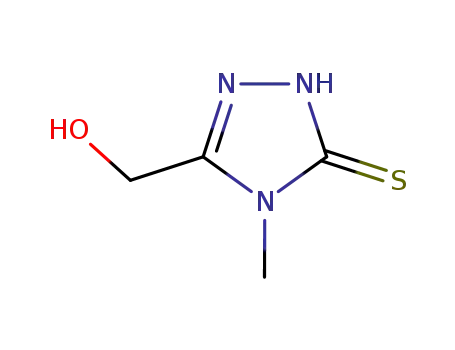 Molecular Structure of 65029-36-9 (3H-1,2,4-Triazole-3-thione, 2,4-dihydro-5-(hydroxymethyl)-4-methyl- (9CI))