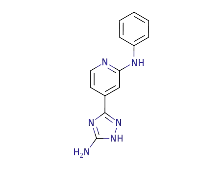 Molecular Structure of 98087-96-8 ([4-(5-Amino-1H-[1,2,4]triazol-3-yl)-pyridin-2-yl]-phenyl-amine)