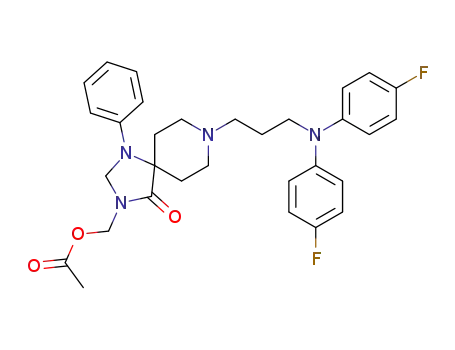 3-<(acetyloxy)methyl>-8-<3-<bis(4-fluorophenyl)amino>propyl>-1-phenyl-1,3,8-triazaspiro<4.5>decan-4-one