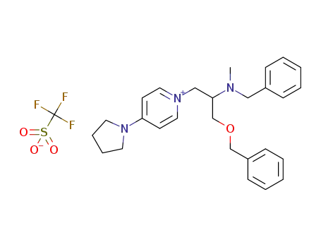 trifluoromethanesulfonate-1-[2-(benzyl-methyl-amino)-3-benzyloxy-propyl]-4-pyrrolidin-1-yl-pyridinium