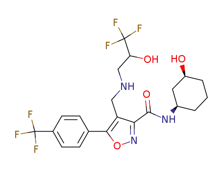 N-((1R,3S)-3-hydroxycyclohexyl)-4-((3,3,3-trifluoro-2-hydroxypropylamino)methyl)-5-(4-(trifluoromethyl)phenyl)isoxazole-3-carboxamide