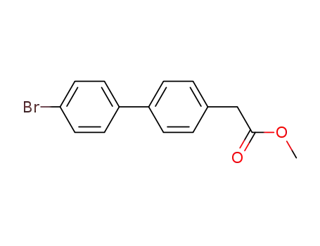 Molecular Structure of 77529-36-3 (methyl (4'-bromo<1,1'-biphenyl>-4-yl)acetate)