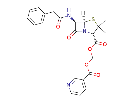 <(3-pyridinylcarbonyl)oxy>methyl <2S-(2α,5α,6β)>-3,3-dimethyl-7-oxo-6-<(phenylacetyl)amino>-4-thia-1-azabicyclo<3.2.0>heptane-2-carboxylate