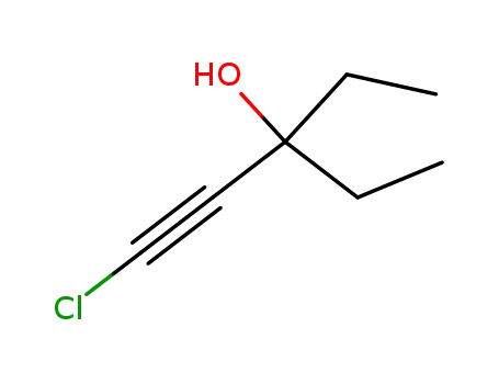 Molecular Structure of 7490-90-6 (1-chloro-3-ethylpent-1-yn-3-ol)