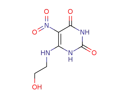 2,4(1H,3H)-Pyrimidinedione, 6-[(2-hydroxyethyl)amino]-5-nitro-
