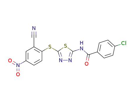 N-[5-(2-cyano-4-nitrophenylthio)-1,3,4-thiadiazol-2-yl]-4-chlorobenzamide