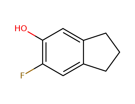 Molecular Structure of 83802-73-7 (1H-Inden-5-ol,  6-fluoro-2,3-dihydro-)