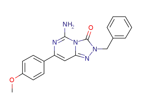 Molecular Structure of 1186410-29-6 (5-amino-7-(4-methoxyphenyl)-2-(phenylmethyl)-1,2,4-triazolo[4,3-c]pyrimidin-3(2H)-one)
