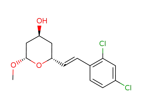 (2R*,4R*,6S*)-(E)-6-<2-(2,4-dichlorophenyl)ethenyl>-4-hydroxy-2-methoxy-3,4,5,6-tetrahydropyran