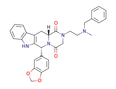 (6R,12aR)-6-(benzo[d][1,3]dioxol-5-yl)-2-(2-(benzyl(methyl)amino)ethyl)-2,3,6,7,12,12a-hexahydropyrazino[1′,2′:1,6]pyrido-[3,4-b]indole-1,4-dione