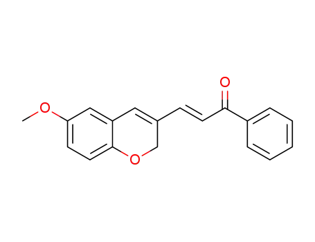 Molecular Structure of 1229681-38-2 ((E)-3-(6-methoxy-2H-chromen-3-yl)-1-phenylprop-2-en-1-one)