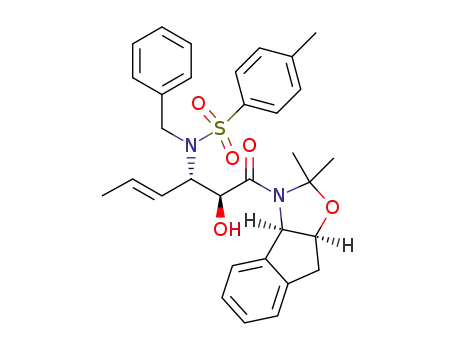 N-benzyl-N-{(1R)-1-(E)-[(1S)-2-((3aR,8aS)-2,2-dimethyl-8,8a-dihydro-3aH-indeno[1,2-d]oxazol-3-yl)-1-hydroxy-2-oxoethyl]but-2-enyl}-4-methylbenzenesulfonamide