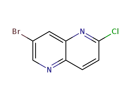Molecular Structure of 1309774-03-5 (7-bromo-2-chloro-1,5-naphthyridine)