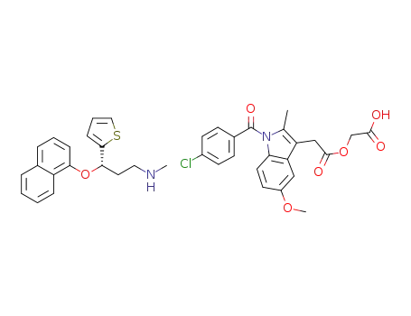 Molecular Structure of 1309349-71-0 (acemetacin (S)-duloxetine salt)