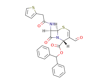 (6<i>R</i>)-3-formyl-8-oxo-7<i>t</i>-(2-thiophen-2-yl-acetylamino)-(6<i>r</i><i>H</i>)-5-thia-1-aza-bicyclo[4.2.0]oct-3-ene-2<i>c</i>-carboxylic acid benzhydryl ester