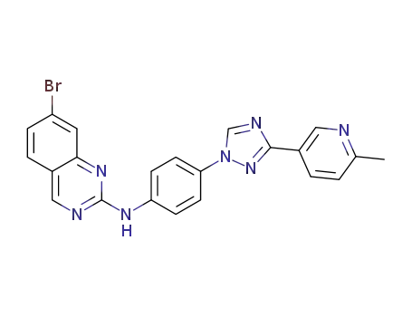 C<sub>22</sub>H<sub>16</sub>BrN<sub>7</sub>