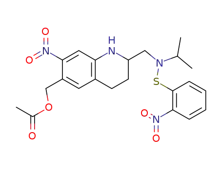Acetic acid 2-{[isopropyl-(2-nitro-phenylsulfanyl)-amino]-methyl}-7-nitro-1,2,3,4-tetrahydro-quinolin-6-ylmethyl ester