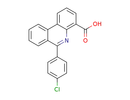 Molecular Structure of 112422-32-9 (4-Phenanthridinecarboxylic acid, 6-(4-chlorophenyl)-)