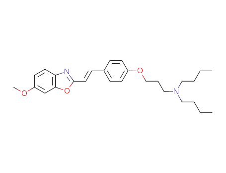 Dibutyl-(3-{4-[(E)-2-(6-methoxy-benzooxazol-2-yl)-vinyl]-phenoxy}-propyl)-amine