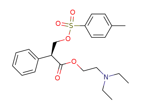Benzeneacetic acid, a-[[[(4-methylphenyl)sulfonyl]oxy]methyl]-,
2-(diethylamino)ethyl ester, (S)-