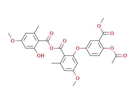 2'-(4'-acetoxy-3'-methoxycarbonylphenoxy)-4-methoxy-6-methylbenzoic 2''-hydroxy-4''-methoxy-6''-methylbenzoic anhydride