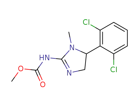 Molecular Structure of 89145-53-9 (Carbamic acid,
[5-(2,6-dichlorophenyl)-4,5-dihydro-1-methyl-1H-imidazol-2-yl]-, methyl
ester)