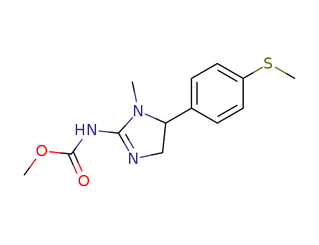 Molecular Structure of 89145-48-2 (Carbamic acid,
[4,5-dihydro-1-methyl-5-[4-(methylthio)phenyl]-1H-imidazol-2-yl]-, methyl
ester)