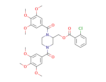 (1,4-Bis(3,4,5-trimethoxybenzoyl)-2-piperazinyl)methyl 2-chlorobenzoate