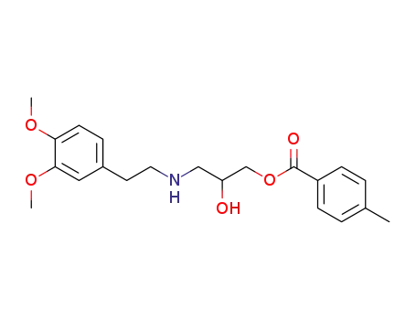 Benzoic acid, 4-methyl-,
3-[[2-(3,4-dimethoxyphenyl)ethyl]amino]-2-hydroxypropyl ester
