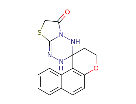 spiro[benzo[f]chroman-4,3'(4H)[2H]-thiazolo[3,2-b]-s-tetrazine]-6(7'H)-one